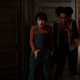 Lachlan Watson and Jaz Sinclair as Sabrina’s friends, Susie and Rosalind.